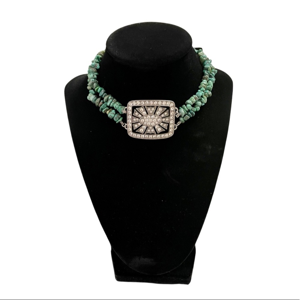Haley Hill Turquoise and Crystal Necklace